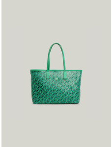 TOMMY HILFIGER TH MONOPLAY LEATHER TOTE MONO Olympic Green AW0AW15971 AW0AW15971