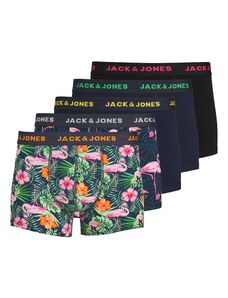 JACK & JONES Μποξεράκι 'Pink Flamingo' ναυτικό μπλε / κίτρινο / πράσινο / ροζ