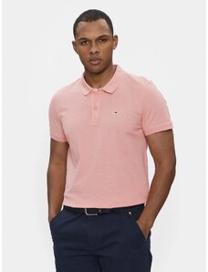 TOMMY HILFIGER Tommy Jeans ανδρικό polo ρόζ tickled pink cotton slim fit dm0dm18312-tic
