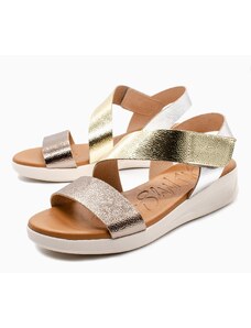 OH ! MY SANDALS 5403-12130 Leather Multicolor Gold Silver Bronze