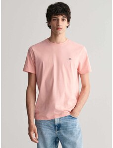 Gant T-shirt κανονική γραμμή ροζ βαμβακερό