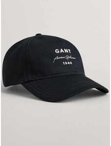 Gant Καπέλο μαύρο βαμβακερό