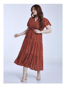 Celestino Κρουαζέ πουά φόρεμα με ζώνη κοκκινο για Γυναίκα