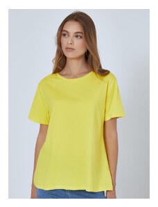 Celestino Μονόχρωμο oversized τ-shirt κιτρινο ανοιχτο για Γυναίκα