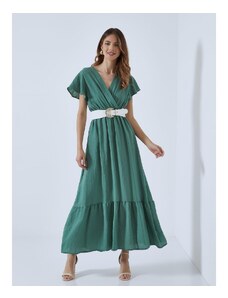 Celestino Κρουαζέ maxi φόρεμα με βαμβάκι πρασινο για Γυναίκα