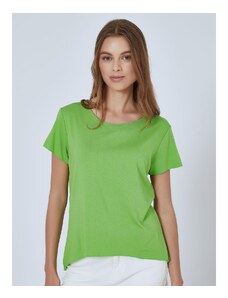 Celestino Ασύμμετρη κοντομάνικη μπλούζα πρασινο ανοιχτο για Γυναίκα