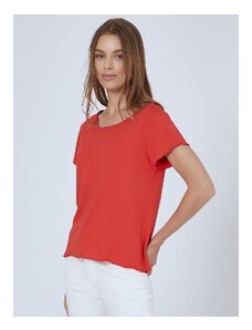 Celestino Ασύμμετρη κοντομάνικη μπλούζα κοκκινο ανοιχτο για Γυναίκα