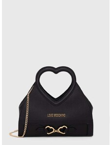 Δερμάτινη τσάντα Love Moschino χρώμα: μαύρο