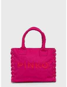 Βαμβακερή τσάντα Pinko χρώμα: ροζ, 100782 A1WQ