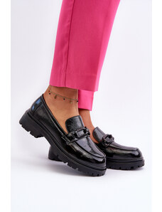 Kesi Women's patent leather loafers Black Imbleria
