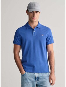 Gant Polo μπλούζα κανονική γραμμή rich blue βαμβακερό