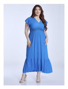 Celestino Maxi φόρεμα με βαμβάκι μπλε για Γυναίκα