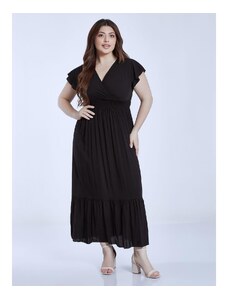 Celestino Maxi φόρεμα με βαμβάκι μαυρο για Γυναίκα