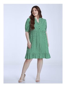 Celestino Εμπριμέ φόρεμα με κουμπιά πρασινο για Γυναίκα