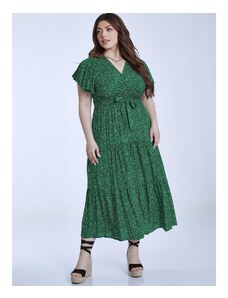 Celestino Πουά φόρεμα με βολάν πρασινο για Γυναίκα