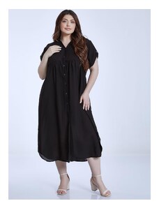 Celestino Μονόχρωμο φόρεμα με κουμπιά μαυρο για Γυναίκα