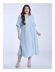 Celestino Μονόχρωμο φόρεμα με κουμπιά γαλαζιο για Γυναίκα