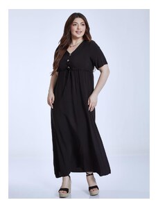 Celestino Maxi φόρεμα με κουμπιά μαυρο για Γυναίκα