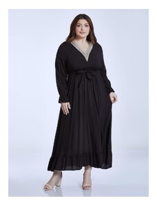 Celestino Φόρεμα με κέντημα στη λαιμόκοψη μαυρο για Γυναίκα