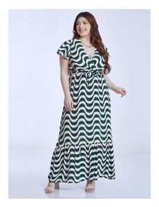 Celestino Maxi φόρεμα με ζώνη πρασινο σκουρο για Γυναίκα