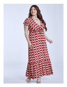 Celestino Maxi φόρεμα με ζώνη κοκκινο για Γυναίκα