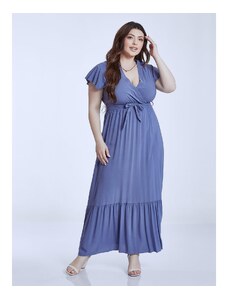Celestino Maxi φόρεμα με αποσπώμενη ζώνη μπλε ραφ για Γυναίκα