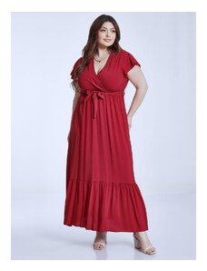 Celestino Maxi φόρεμα με αποσπώμενη ζώνη κοκκινο σκουρο για Γυναίκα