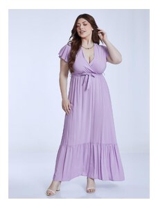 Celestino Maxi φόρεμα με αποσπώμενη ζώνη μωβ ανοιχτο για Γυναίκα