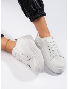 Shelvt Women's White Sports Shoes