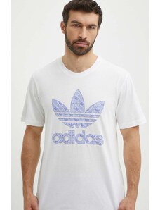 Βαμβακερό μπλουζάκι adidas Originals ανδρικό, χρώμα: άσπρο, IS0205