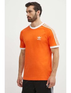 Βαμβακερό μπλουζάκι adidas Originals ανδρικό, χρώμα: πορτοκαλί, IM9382
