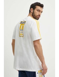Βαμβακερό μπλουζάκι adidas Originals ανδρικό, χρώμα: άσπρο, IU2360