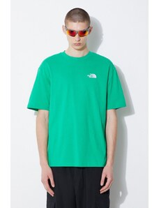 Βαμβακερό μπλουζάκι The North Face Essential ανδρικό, χρώμα: πράσινο, NF0A87NRPO81