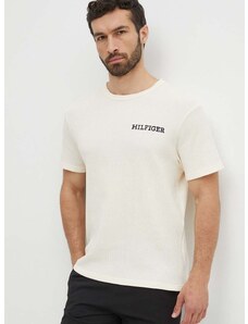 Βαμβακερό t-shirt Tommy Hilfiger χρώμα: μπεζ