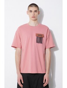 Βαμβακερό μπλουζάκι Columbia Painted Peak ανδρικό, χρώμα: ροζ, 2074481