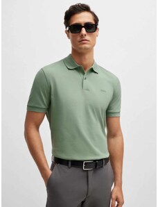 Boss Polo μπλούζα Pallas κανονική γραμμή πράσινο βαμβακερό