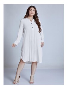Celestino Midi μονόχρωμο φόρεμα λευκο για Γυναίκα