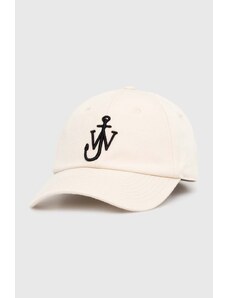 Βαμβακερό καπέλο του μπέιζμπολ JW Anderson Baseball Cap χρώμα: μπεζ, AC0198.FA0349.106