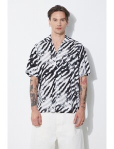 Πουκάμισο Aries Hibiscus Hawaiian Shirt χρώμα: μαύρο, SUAR40108X