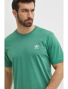 Βαμβακερό μπλουζάκι adidas Originals ανδρικό, χρώμα: πράσινο, IN0671