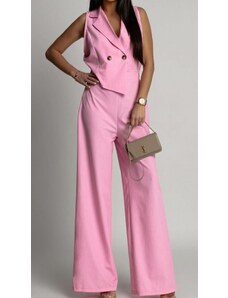 Owtwo Ολόσωμη φόρμα αμάνικη με κουμπιά μπροστά - Barbie Pink (Ροζ)