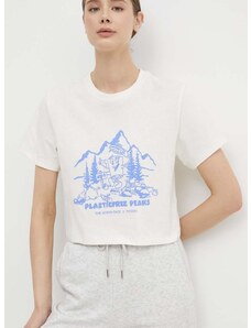 Βαμβακερό μπλουζάκι The North Face γυναικείο, χρώμα: μπεζ, NF0A87E0QLI1