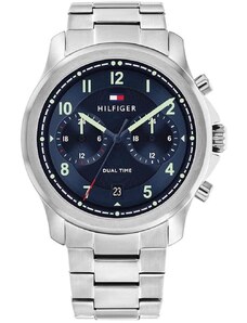 TOMMY HILFIGER Wesley Dual Time - 1710626, Silver case with Stainless Steel Bracelet