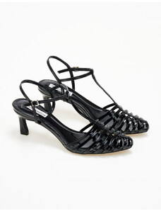issue Open heel γόβες με πολλαπλά λουράκια και λεπτό τακούνι - Μαύρο - 032011