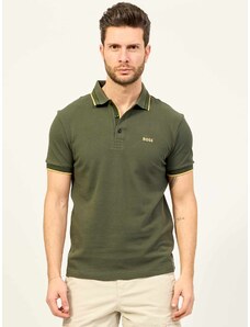 Boss Polo μπλούζα Paddy κανονική γραμμή πράσινο βαμβακερό