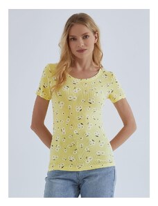 Celestino Ριπ μπλούζα με ανάγλυφα λουλούδια κιτρινο για Γυναίκα