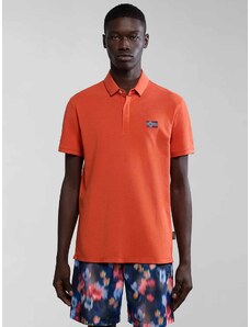 Napapijri Polo μπλούζα κανονική γραμμή πορτοκαλί βαμβακερό