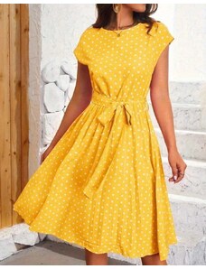 Creative Φόρεμα - κώδ. 55065 - 2 - κίτρινο