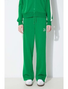 Παντελόνι φόρμας Puma ICONIC T7 χρώμα: πράσινο, 625411