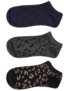 Celestino Σετ 3 ζευγάρια κάλτσες σε animal print σετ 1 για Γυναίκα